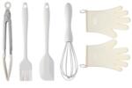 Cyrax Set 5 Ustensile de Bucatarie, 28 x 26 x 2 cm Alb Ivory (133120)