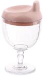 Cyrax Pahar din Plastic Transparent cu Picior, Fara Maner Roz (129965) Pahar