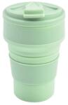 Cyrax Pahar pliabil din silicon Cyrax, pentru calatorii, camping, 350 ml, 8.2x6.3x9.1 cm, verde (125192) Pahar