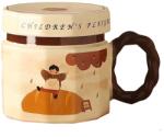 Cyrax Cana din ceramica, 400 ml Model Baietel Bej (134655)