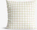 Goldea dekoratív párnahuzat - bézs kockás 40 x 40 cm