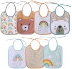 Lorelli Set 7 bavete, bumbac, 23x20 cm, inchidere cu snur, imprimeuri colorate Bavata