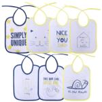 Lorelli Set 7 bavete, bumbac ambele fete, 20x25, 5 cm, inchidere cu snur, imprimeuri colorate Bavata