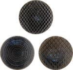 Bloomingville Farfurii pentru micul dejun Elanor 21 cm negru și auriu 3 buc (82061836)