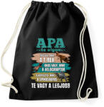 printfashion Apa dinós - Sportzsák, Tornazsák - Fekete (17508537)