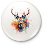 printfashion Szarvas - Kitűző, hűtőmágnes - Fehér (17520344)
