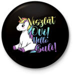 printfashion Viszlát ovi hello suli - Kitűző, hűtőmágnes - Fekete (17487693)