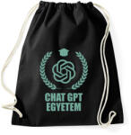 printfashion Chatgpt egyetem - Sportzsák, Tornazsák - Fekete (17476589)