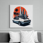 printfashion Sport autó - Vászonkép - Fehér (17519004)