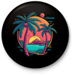 printfashion Nyári hangulat - Kitűző, hűtőmágnes - Fekete (17507493)