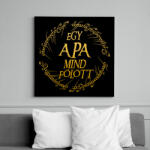 printfashion Egy apa mind fölött - Vászonkép - Fekete (17504344)