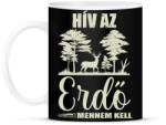 printfashion Hív az erdő - Bögre - Fekete (17512776)