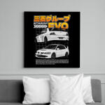 printfashion Mitsubishi evo - Vászonkép - Fekete (17492203)