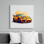 printfashion Sport autó - Vászonkép - Fehér (17501652)