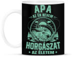 printfashion apa az én nevem horgászat az életem - Bögre - Fekete (17513226)