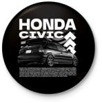 printfashion Honda civic - Kitűző, hűtőmágnes - Fekete (17492643)