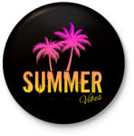 printfashion Nyári hangulat - Kitűző, hűtőmágnes - Fekete (17512347)