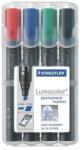 STAEDTLER "Lumocolor 350" alkoholos marker 2-5 mm vágott 4 különböző szín (350 WP4) (350 WP4) (350 WP4)