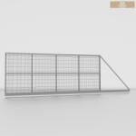 Kapuwebáruház Kft 3D táblás Úszókapu váz szett 6m (3d_wpc_6m_horganyszin)