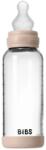 Bibs Стъклена бебешка бутилка Bibs - Със силиконов биберон, 240 ml, Blush (50201244) - ozone