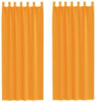 vidaXL 2 db narancssárga fátyolfüggönyök hurokkal 140x260 cm 0.25 kg 4102285 (4102285)