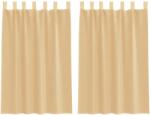 vidaXL 2 db homokszínű fátyolfüggönyök hurokkal 140x175 cm 0.25 kg 4102307 (4102307)