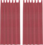 vidaXL 2 db borvörös fátyolfüggönyök hurokkal 140x245 cm 0.31 kg 4102339 (4102339)