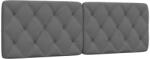 vidaXL sötétszürke szövet fejtámla párna 160 cm 4019227 (4019227)