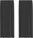 vidaXL 2 db fekete voile függönyök rúd zsebekkel 0.25 kg 4102168 4102168 (4102168)