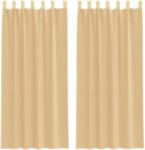 vidaXL 2 db homokszínű fátyolfüggönyök hurokkal 140x225 cm 0.25 kg 4102308 (4102308)