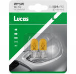 Lucas 12V WY5W sárga jelzőizzó, 2db/bliszter (LLB501APX2)