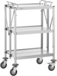 Royal Catering Tálalókocsi - 3 polc - 40 x 58 cm - 90 kg - összecsukható - Royal Catering (RCSW-100)