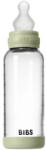 Bibs Стъклена бебешка бутилка Bibs - Със силиконов биберон, 240 ml, Sage (50201250) - ozone
