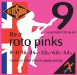 Rotosound R9-7 Nikkel 7 húros elektromos gitár húrkészlet, szuper könnyű, 9 11 16 24 32 42 52 (R9-7)