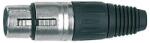 Proel XLR3FV XLR csatlakozó mama 3P nikkellel bevont alumínium, 3 pólusú (XLR3FV)