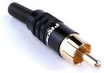 Proel MRCA25BK RCA dugó 6, 2 mm, fekete alumínium, fekete jelölés, csatlakozóknál aranyozott (MRCA25BK)