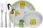 WMF Set de vesela pentru copii WMF Safari 6 piese, vesela pentru copii cu tacamuri pentru copii din otel inoxidabil, de la 3 ani, lustruita cromargan, poate fi spalata in masina de spalat vase (1280029964 Tacam