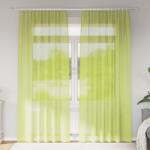vidaXL 2 db almazöld fátyolfüggönyök rúd zsebekkel 140x260 cm (4102163)
