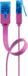 Goobay U/UTP CAT6a Lapos patch kábel 0.5m - Magenta (96298) (96298)