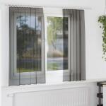 vidaXL 2 db fekete voile függönyök rúd zsebekkel (4102167)