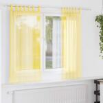 vidaXL 2 db sárga fátyolfüggönyök hurokkal 140x140 cm (4102316)
