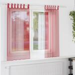 vidaXL 2 db borvörös fátyolfüggönyök hurokkal 140x140 cm (4102336)