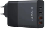 BlitzWolf BlitzWolf® BW-S29: 120W-os GaN Tech gyorstöltő - 4 portos USB töltő (2x USB Type-C + 2x USB-A) Apple/Android/Windows eszközökhöz