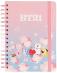  BT21 Sakura A5 jegyzetfüzet 90 lap, A5 méret