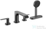 Hansgrohe VIVENIS 4 üléses kádtöltő csaptelep alaptest nélkül, sBox-szal, szálcsiszolt fekete króm 75444340 (75444340)