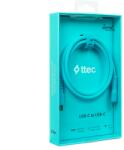 Ttec Data кабел ttec USB-C - USB-C 60W PD/QC Fast Charging/Data Cable - 120cm - Neon Blue