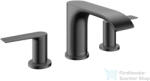 Hansgrohe VIVENIS 3 üléses mosdó csaptelep, automata leeresztővel, szálcsiszolt fekete króm 75033340 (75033340)