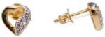 Ékszershop Köves szív bedugós arany fülbevaló (1311017)