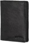 LA SCALA Kihajtható lapos fekete bőr irattartó, kártyatartó La Scala (dk-1612 black)