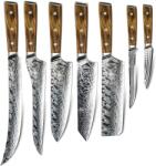 HARAHU YU-37494 damaszk konyhakés készlet - Barna KP37494